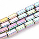 Chapelets de perles en hématite synthétique sans magnétiques G-N0322-11B-1