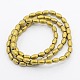 Grade A Electroplate Non-magnetic Synthetic Hematite Barrel Beads Strands G-N0014-22-2
