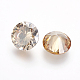 Electroplated Cubic Zirconia Pointed Back Cabochons ZIRC-I024-05-3