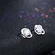 Exquisite 925 Sterling Silver Cubic Zirconia Stud Earrings EJEW-BB20093-3