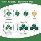 SUNNYCLUE 1 Box 36Pcs 6 Style St. Patrick's Day Charms Four Leaf Clover Charm Enamel Lucky 4 Leaf Clover Charms Irish Shamrock Green Charm for Jewellery Making Charms Good Luck Earrings Craft Supplies ENAM-SC0002-88-2