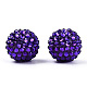 Resin Rhinestone Bubblegum Ball Beads RESI-S260-20mm-S14-3