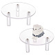 Round Transparent Acrylic Minifigure Display Stands ODIS-WH0002-52-1