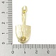 Broche de aleación con forma de pala y rhinestone JEWB-P029-01G-3
