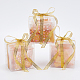 Benecreat 10pcs 12x12x12cm clear cube wedding favor boxes large pvc transparent cube gift boxes with 2 rolls gold and silver glitter ribbons for candy chocolate valentine party CON-BC0006-13B-4