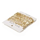 ラックメッキ真鍮コーヒービーンリンクチェーン  プラスチックパールビーズ付き  溶接されていない  カード用紙付き  ゴールドカラー  10.5~11x3mm CHC-C026-14-4