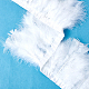 FINGERINSPIRE 2Yard/2m Turkey Fluffy Feather Fringe Trim (White) Artificial Marabou Hackle Feather Fringe Trimming for Wedding Dress Sewing Accessory OCOR-WH0057-15-3