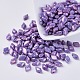 チェコガラスビーズ  2穴  菱形  紫色のメディア  8x5x3.5mm  穴：0.8mm  約64個/10g X-GLAA-L025-A01-2
