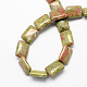Rectangle Shaped Natural Unakite Stone Beads Strands G-S112-11-2