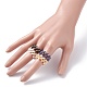 4 pz 4 colori perline di semi di vetro intrecciati anelli per le dita per le donne RJEW-JR00420-3