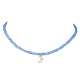 Set di collane da donna con 2 collana di perline di semi di vetro e ottone stile luna e stella da 2 pezzo NJEW-JN04394-3