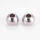 304 Stainless Steel Smooth Round Spacer Beads STAS-M006-01C-2