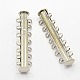 7-strands Brass Magnetic Slide Lock Clasps X-KK-H308-P-1