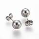 304 set di gioielli in argento con orecchini a bottone e collane con pendente SJEW-L136-14P-4