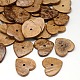 Fornituras de bisutería de madera de abalorios de coco de corazón COCO-O001-I01-1