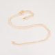 Herstellung von Halsketten aus gelöteten Messingkabelketten KK-Q735-365G-1