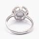 925 Sterling Silver Finger Ring Components STER-P030-02P-2