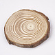 未染色の未完成の木製カボション  木のスライス  年輪  パパイヤホイップ  28~42x4~5.5mm WOOD-T011-22-2