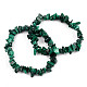 Bracelets extensibles en perles de malachite synthétique BJEW-S143-34-1