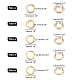 Pandahall elite 250 pz 5 misure cremagliera placcatura anelli di salto in ottone KK-PH0002-91G-5