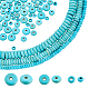 PandaHall 440pcs Blue Turquoise Stone Beads Heishi Gemstone Beads Flat Round Disc Rondelle Spacer Beads for Heishi Clay Beads Summer Hawaii Stackable Necklace Bracelet Jewellery Making 4/6/8mm G-PH0001-88-1