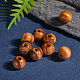 Perles en bois naturel de couleur originale TB611Y-8mm-LF-5