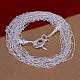 Popular Silver Plated Brass Multi-strand Cable Chain Necklaces NJEW-BB12670-1