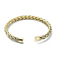 Ion Plating(IP) 304 Stainless Steel Mesh Chains Cuff Bangles BJEW-G693-03G-3