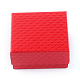 厚紙のジュエリーセットボックス  内部のスポンジ  正方形  レッド  7.3x7.3x3.5cm CBOX-Q035-27B-1