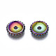 Perlas de aleación de color arco iris chapado en estante PALLOY-S180-355-2