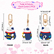 PH PandaHall 8pcs Lucky Cat Keychain Clips 4 Style Fortune Cat Charms Alloy Trigger Snap Hooks with Lucky Cat Pendants Beckoning Cat Keychains for Purse Strap Keys Bag Jewelry HJEW-PH0001-49-5