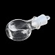 Clear Glass Wishing Bottle Pendants GLAA-A010-01E-2