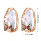 Shell Pearl with Acrylic Butterfly Stud Earrings JE972A-3