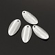 Laiton Blank tag plats pendentifs tranche ovales X-KK-O033-S01-1