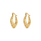 Real 18K Gold Plated 304 Stainless Steel Hoop Earrings GU2776-1-1