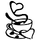 Creatcabin tazza di caffè in legno decorazione di arte della parete segno di legno taglio laser tiglio silhouette decorativa appesa scultura per bar ristoranti cucina porta della parete di casa regali di fattoria nero 11.81x9.06 pollice WOOD-WH0123-055-1