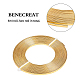 Benecreat 10 m (33 piedi) 3 mm di larghezza filo piatto in alluminio dorato anodizzato filo artistico piatto per creazione di perline artigianali di gioielli AW-BC0002-01A-3mm-2