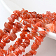 Chgcraft 2 fili perline di agata rossa naturale del sud perline di pietra forate a forma di chip per la creazione di gioielli fai da te G-GL0001-01-2