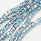 Electroplate Glass Beads Strands EGLA-D018-8x8mm-16-1