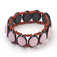 Natural & Synthetic Mixed Stone Beads Stretch Bracelets BJEW-JB03854-2