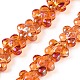 Chapelets de perles en verre électroplaqué&nbsp;EGLA-T028-02G-1