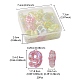 20pcs perles acryliques transparentes de placage uv OACR-YW0001-58-4
