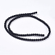 Chapelets de perle en pierre noire synthétique G-R345-4mm-38-1-2