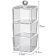Caja de almacenamiento de plástico transparente PW-WG25105-07-1