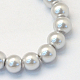 Cottura dipinto di perle di vetro perlato fili di perline rotondo HY-Q330-8mm-62-2