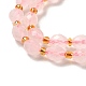 Natürlichen Rosenquarz Perlen Stränge G-H297-C08-01-3