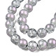 Hebras de perlas de vidrio craquelado translúcido CCG-T003-01L-2