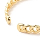 Bracelet manchette ouvert en forme de chaîne gourmette en laiton pour femme BJEW-B054-38G-4