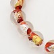 Chapelets de perles rondes en verre de feuille d'or FOIL-L002-12mm-02-1