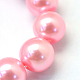 Backen gemalt pearlized Glasperlen runden Perle Stränge HY-Q330-8mm-53-3